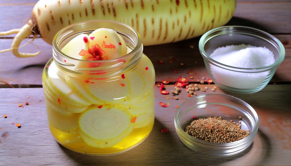 klassinen jääkaappi daikon-etikat