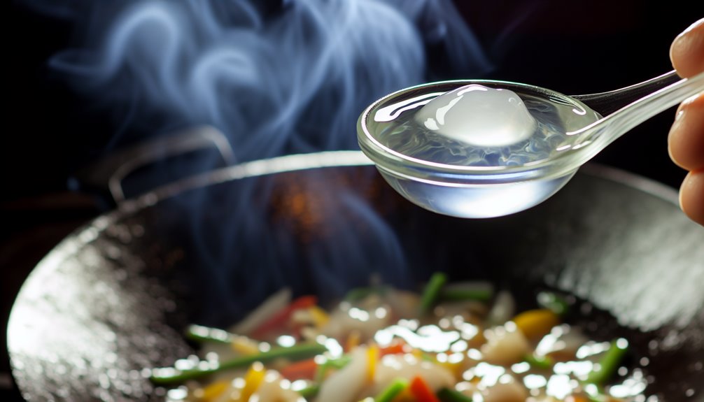 jääkylmä vesi maissitärkkelyssiirappi