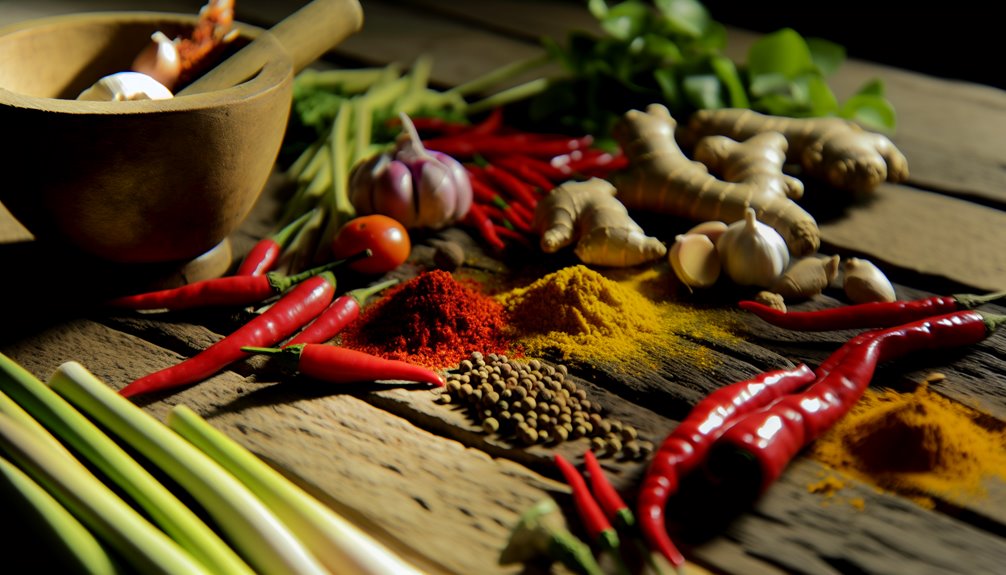 tuoreet aromaattiset paikalliset ainekset