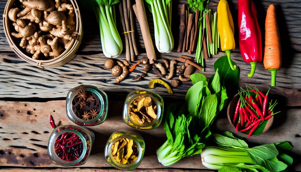 tuoreet kuivatut aasialaiset vihannekset