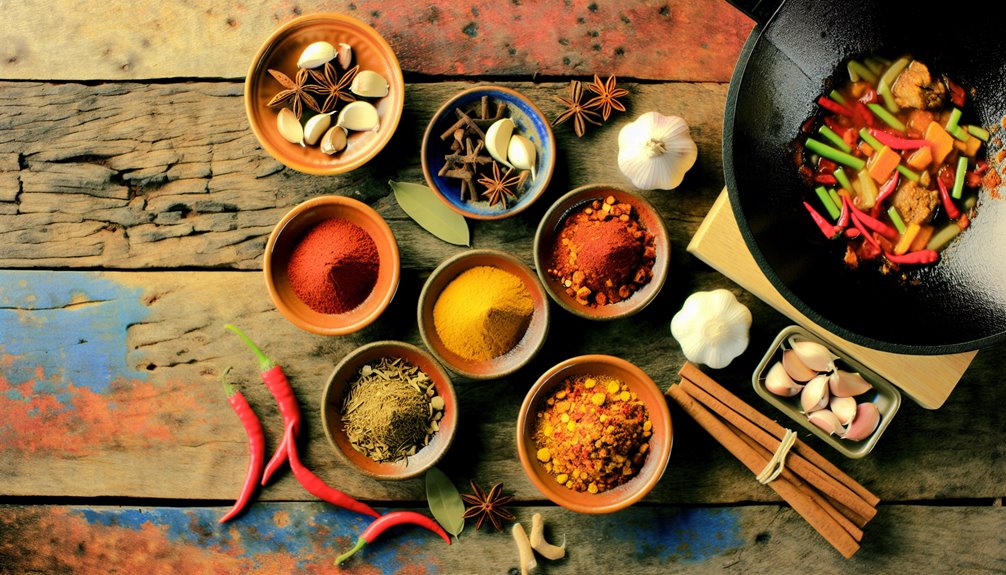 käsi jauhaa alueellista wokkimaustetta