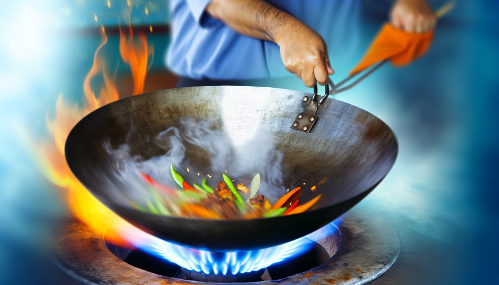 korkean kuumuuden hiiliteräksinen wokki