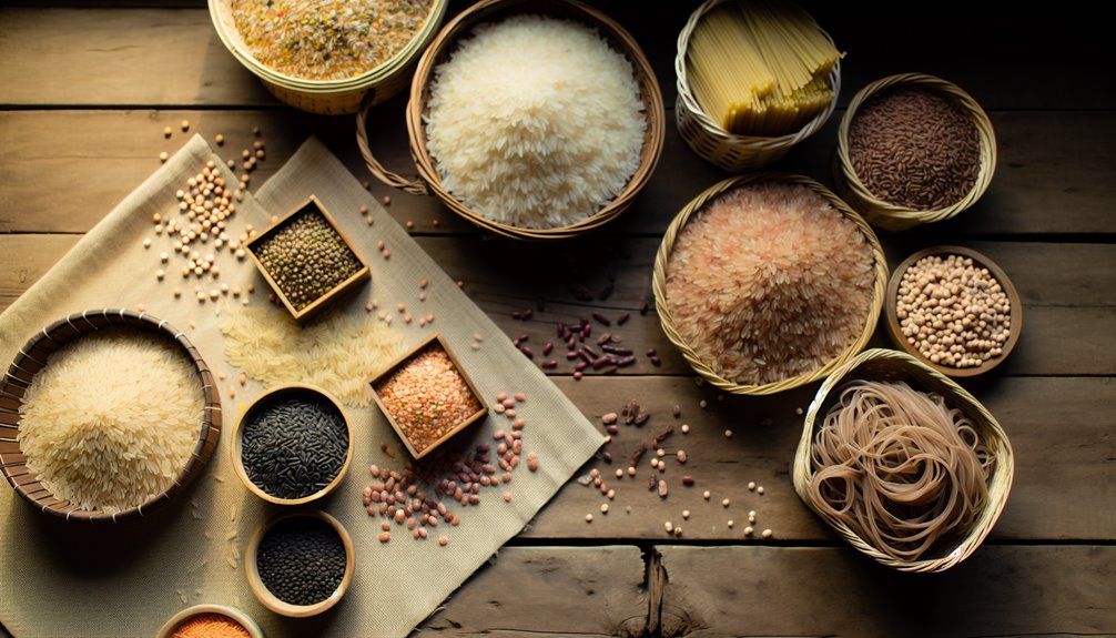 riisinuudelit palkokasvit ravitsemus