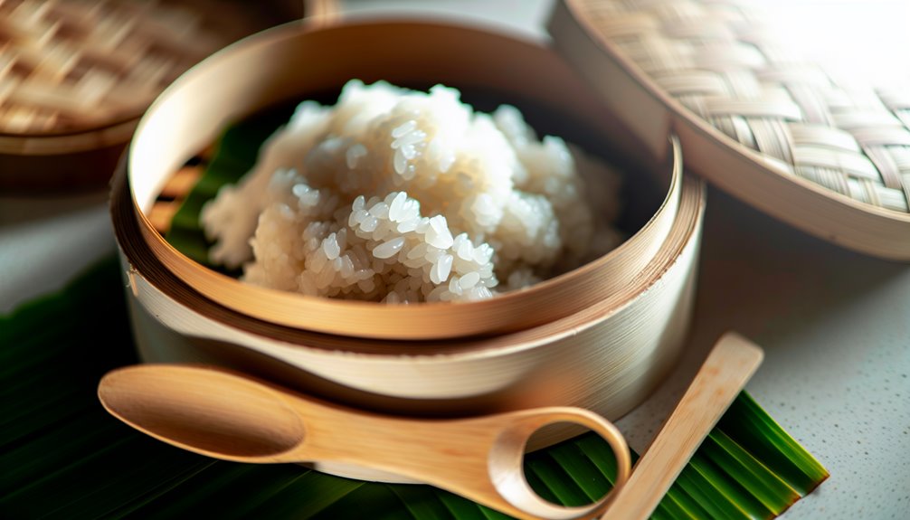 liota höyrytä tahmea riisi