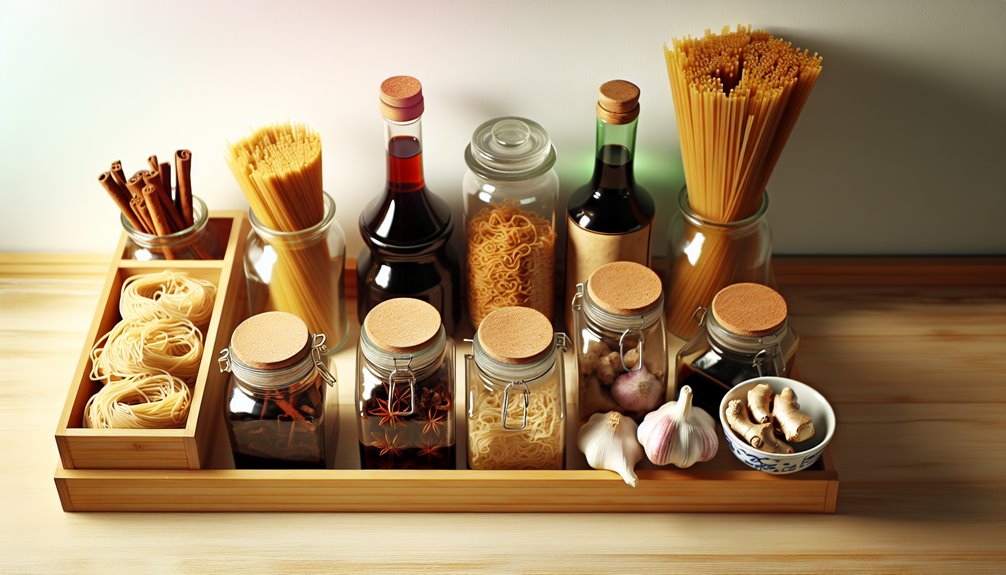 umami-rikas aasialainen nuudelivarasto