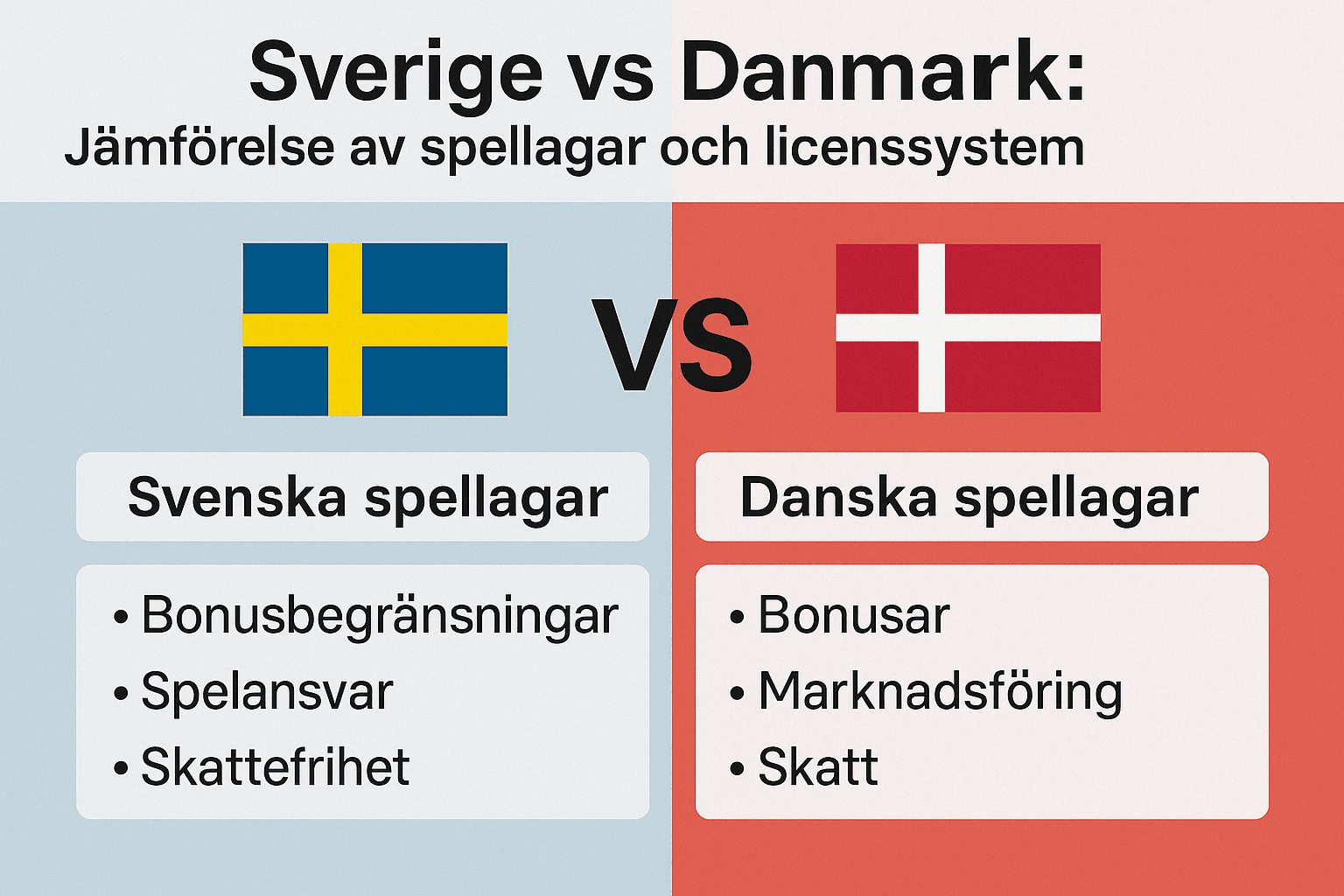 Sverige vs Danmark: Jämförelse av spellagar och licenssystem